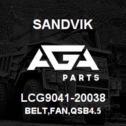 LCG9041-20038 Sandvik BELT,FAN,QSB4.5 | AGA Parts