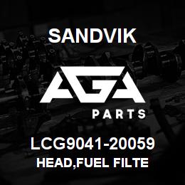 LCG9041-20059 Sandvik HEAD,FUEL FILTE | AGA Parts