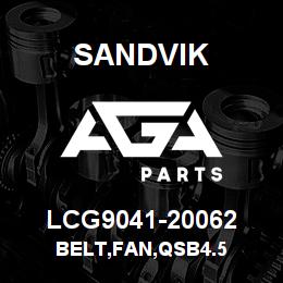 LCG9041-20062 Sandvik BELT,FAN,QSB4.5 | AGA Parts