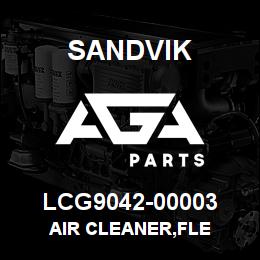LCG9042-00003 Sandvik AIR CLEANER,FLE | AGA Parts