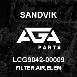 LCG9042-00009 Sandvik FILTER,AIR,ELEM | AGA Parts