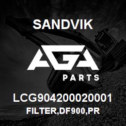 LCG904200020001 Sandvik FILTER,DF900,PR | AGA Parts
