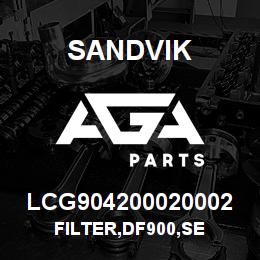 LCG904200020002 Sandvik FILTER,DF900,SE | AGA Parts