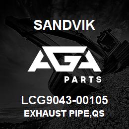 LCG9043-00105 Sandvik EXHAUST PIPE,QS | AGA Parts