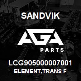 LCG905000007001 Sandvik ELEMENT,TRANS F | AGA Parts