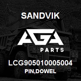 LCG905010005004 Sandvik PIN,DOWEL | AGA Parts