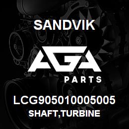 LCG905010005005 Sandvik SHAFT,TURBINE | AGA Parts