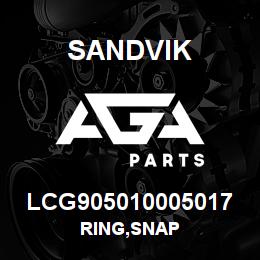 LCG905010005017 Sandvik RING,SNAP | AGA Parts