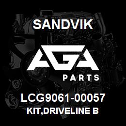LCG9061-00057 Sandvik KIT,DRIVELINE B | AGA Parts
