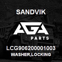 LCG906200001003 Sandvik WASHER,LOCKING | AGA Parts