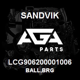 LCG906200001006 Sandvik BALL,BRG | AGA Parts