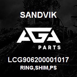 LCG906200001017 Sandvik RING,SHIM,PS | AGA Parts