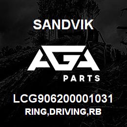 LCG906200001031 Sandvik RING,DRIVING,RB | AGA Parts