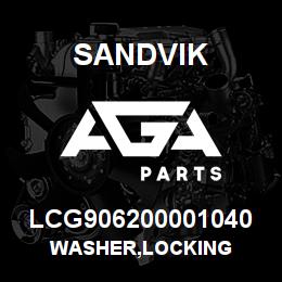 LCG906200001040 Sandvik WASHER,LOCKING | AGA Parts
