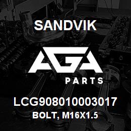 LCG908010003017 Sandvik BOLT, M16X1.5 | AGA Parts