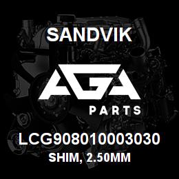 LCG908010003030 Sandvik SHIM, 2.50MM | AGA Parts