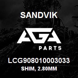LCG908010003033 Sandvik SHIM, 2.80MM | AGA Parts