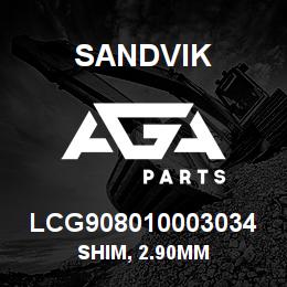 LCG908010003034 Sandvik SHIM, 2.90MM | AGA Parts