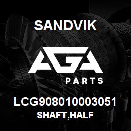 LCG908010003051 Sandvik SHAFT,HALF | AGA Parts