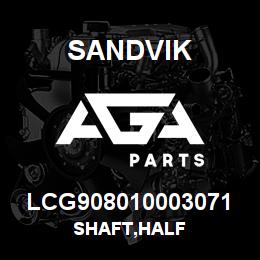 LCG908010003071 Sandvik SHAFT,HALF | AGA Parts