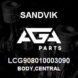 LCG908010003090 Sandvik BODY,CENTRAL | AGA Parts