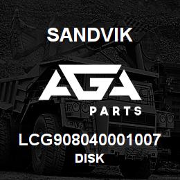 LCG908040001007 Sandvik DISK | AGA Parts