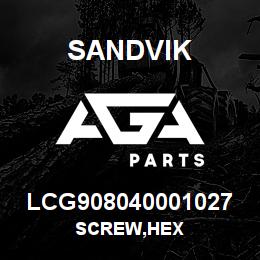 LCG908040001027 Sandvik SCREW,HEX | AGA Parts