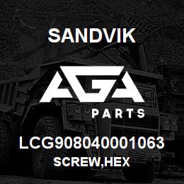 LCG908040001063 Sandvik SCREW,HEX | AGA Parts
