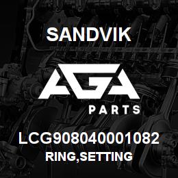 LCG908040001082 Sandvik RING,SETTING | AGA Parts