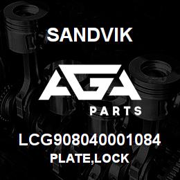 LCG908040001084 Sandvik PLATE,LOCK | AGA Parts