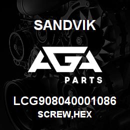 LCG908040001086 Sandvik SCREW,HEX | AGA Parts
