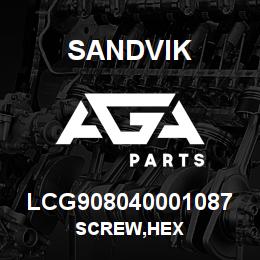 LCG908040001087 Sandvik SCREW,HEX | AGA Parts