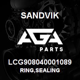 LCG908040001089 Sandvik RING,SEALING | AGA Parts