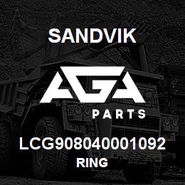 LCG908040001092 Sandvik RING | AGA Parts