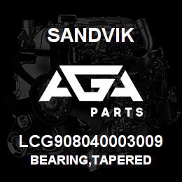 LCG908040003009 Sandvik BEARING,TAPERED | AGA Parts