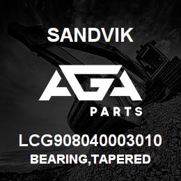LCG908040003010 Sandvik BEARING,TAPERED | AGA Parts