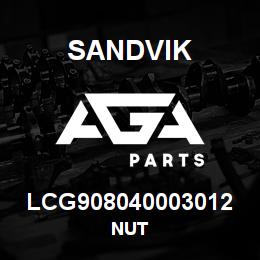 LCG908040003012 Sandvik NUT | AGA Parts