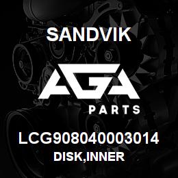LCG908040003014 Sandvik DISK,INNER | AGA Parts