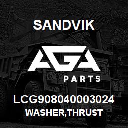 LCG908040003024 Sandvik WASHER,THRUST | AGA Parts