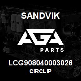 LCG908040003026 Sandvik CIRCLIP | AGA Parts