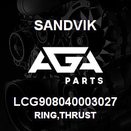 LCG908040003027 Sandvik RING,THRUST | AGA Parts