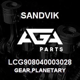 LCG908040003028 Sandvik GEAR,PLANETARY | AGA Parts