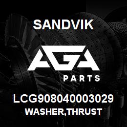 LCG908040003029 Sandvik WASHER,THRUST | AGA Parts