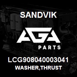 LCG908040003041 Sandvik WASHER,THRUST | AGA Parts