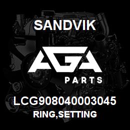 LCG908040003045 Sandvik RING,SETTING | AGA Parts