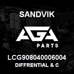 LCG908040006004 Sandvik DIFFRENTIAL & C | AGA Parts