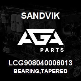 LCG908040006013 Sandvik BEARING,TAPERED | AGA Parts