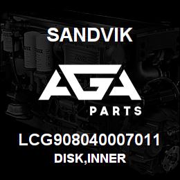 LCG908040007011 Sandvik DISK,INNER | AGA Parts