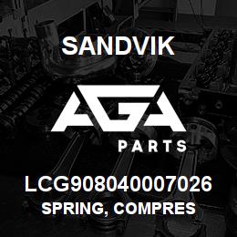 LCG908040007026 Sandvik SPRING, COMPRES | AGA Parts