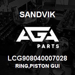 LCG908040007028 Sandvik RING,PISTON GUI | AGA Parts